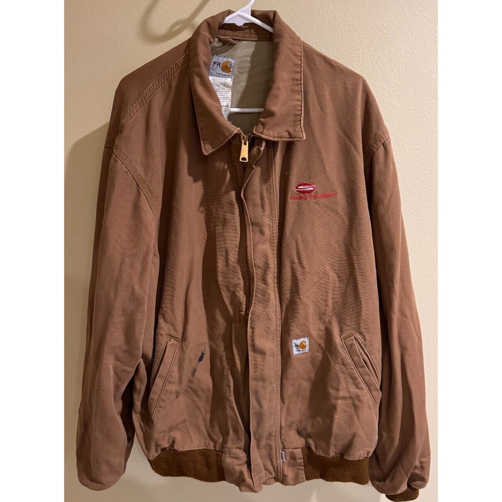 Carhartt Jacket FR FRJ020 BRN Flame Resistant Jacket XL Tall  Brown FR (Stains)